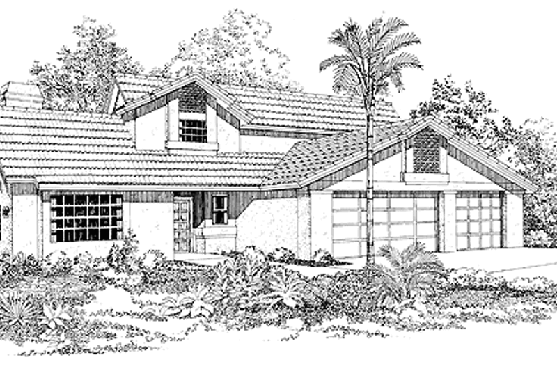 Dream House Plan - Mediterranean Exterior - Front Elevation Plan #72-921