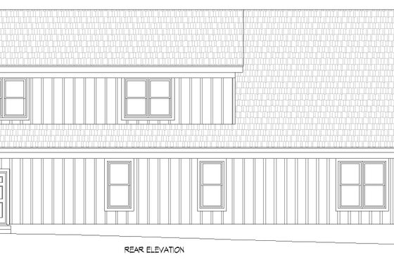 Exterior - Rear Elevation for Cabin House Plan #932-604 - 3 bed, 2.5 bath
