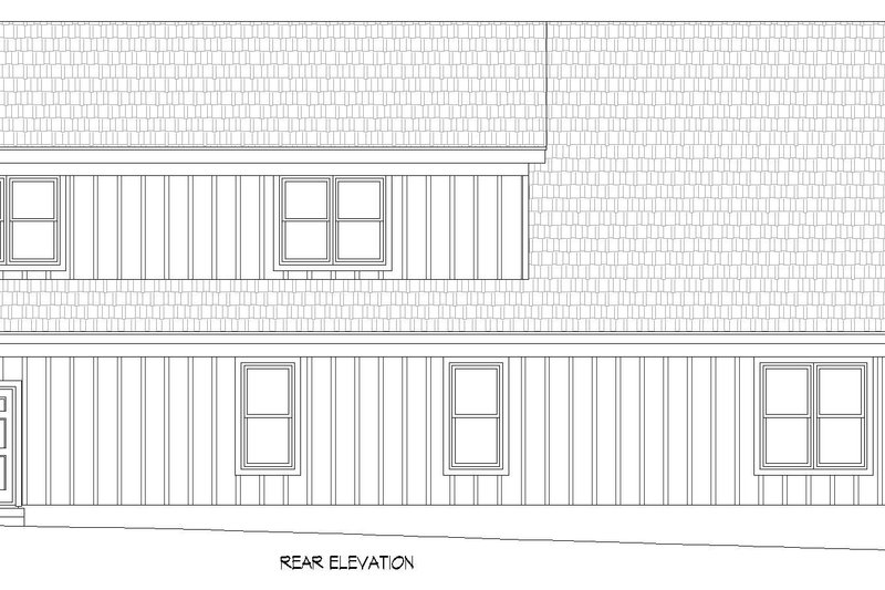 House Plan Design - Exterior - Rear Elevation for Cabin House Plan #932-604 - 3 bed, 2.5 bath
