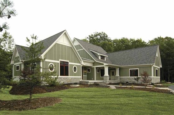 Exterior - Front Elevation 4 for Bungalow House Plan #928-169 - 2 bed, 2.5 bath