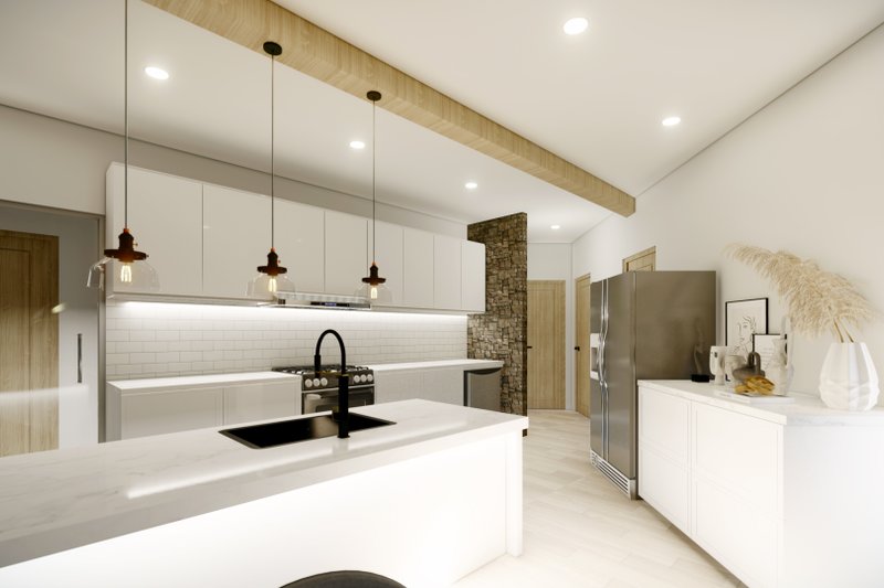House Plan Design - Interior - Kitchen for Ranch House Plan #54-420 - 3 bed, 2 bath