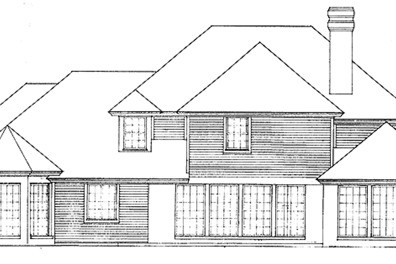 Dream House Plan - Exterior - Rear Elevation for Traditional House Plan #310-1081 - 4 bed, 3.5 bath