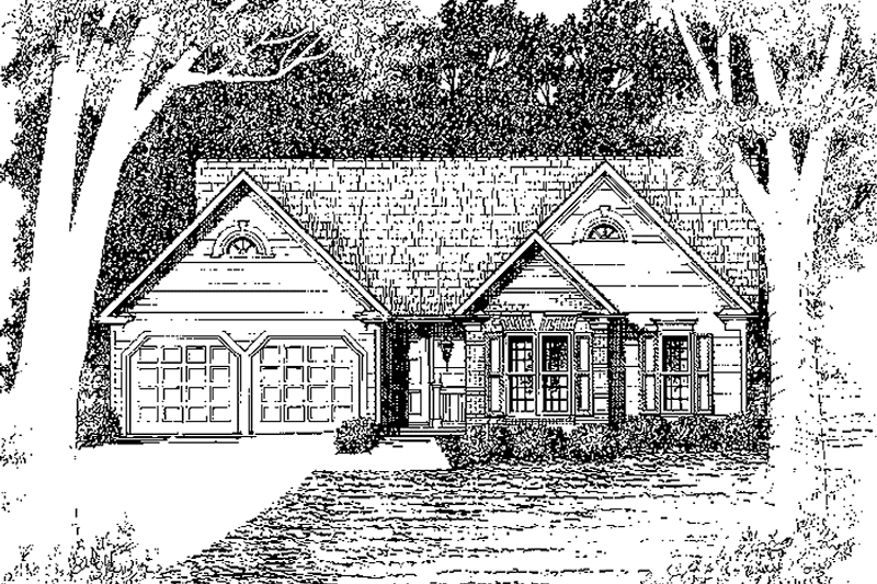 Architectural House Design - Exterior - Front Elevation 3 for Colonial House Plan #129-164 - 3 bed, 2 bath