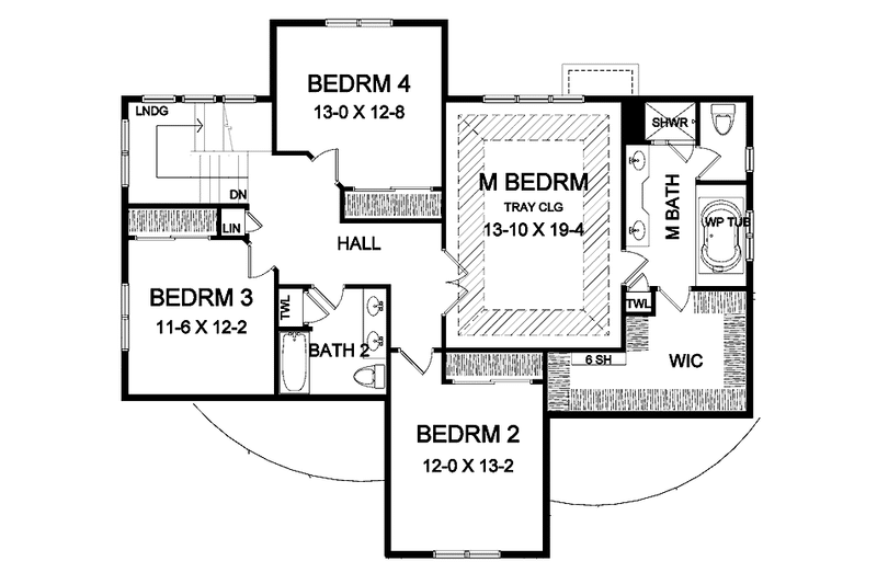 Home Plan - Floor Plan - Upper Floor for Traditional House Plan #328-392 - 4 bed, 2 bath