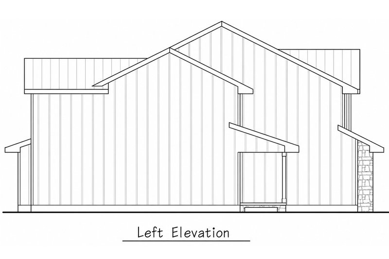 House Design - Exterior - Other Elevation for Contemporary House Plan #20-2645 - 3 bed, 2.5 bath