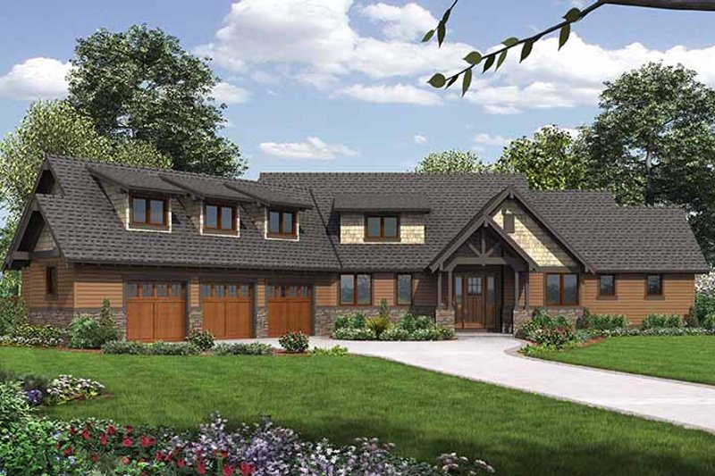 House Blueprint - Exterior - Front Elevation 4 for Craftsman House Plan #48-921 - 3 bed, 2.5 bath
