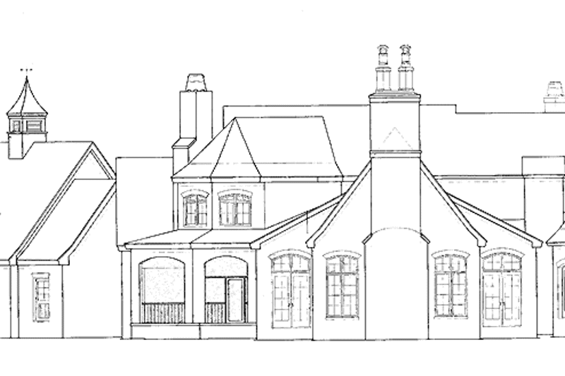 House Blueprint - Exterior - Rear Elevation for Country House Plan #453-402 - 3 bed, 4 bath