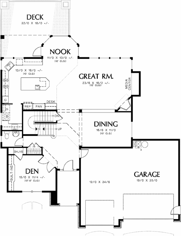 Country Floor Plan - Main Floor Plan #48-841