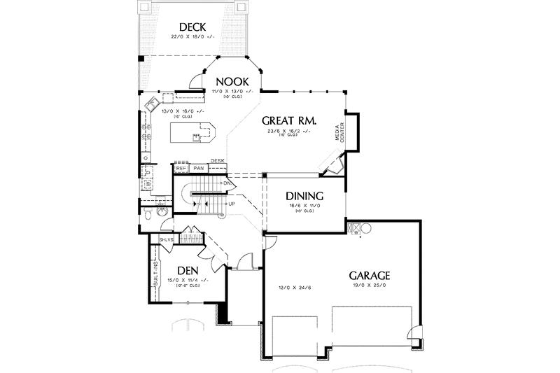 Architectural House Design - Floor Plan - Main Floor for Country House Plan #48-841 - 3 bed, 2.5 bath