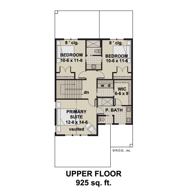 House Blueprint - Craftsman Floor Plan - Upper Floor Plan #51-1469