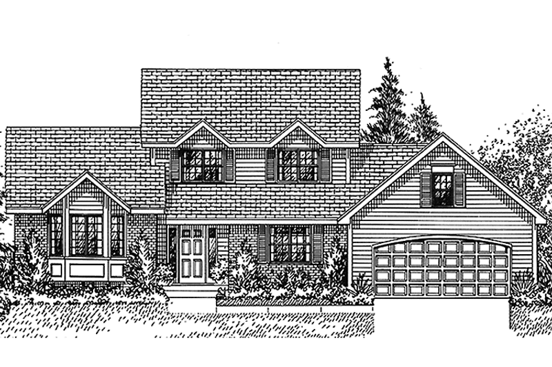 Home Plan - Exterior - Front Elevation 3 for Traditional House Plan #51-714 - 3 bed, 2.5 bath