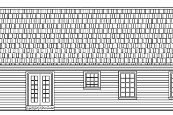 Exterior - Rear Elevation for Country House Plan #21-501 - 3 bed, 2 bath