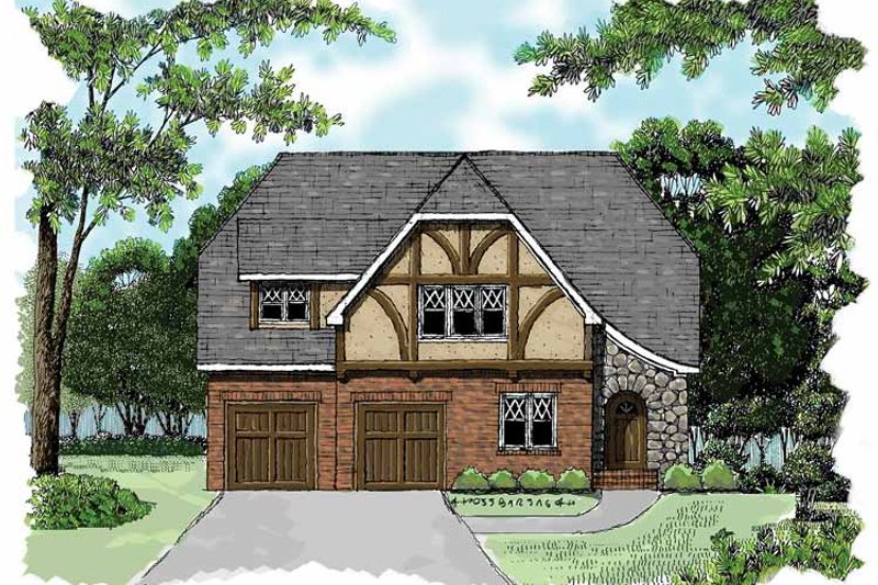 House Plan Design - Tudor Exterior - Front Elevation Plan #413-899