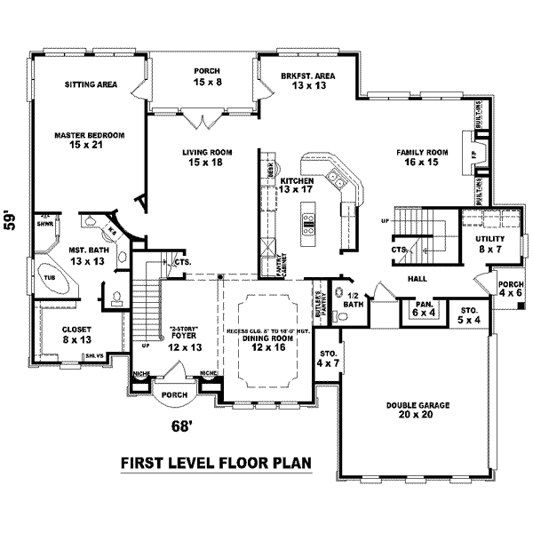 European Floor Plan - Main Floor Plan #81-1601
