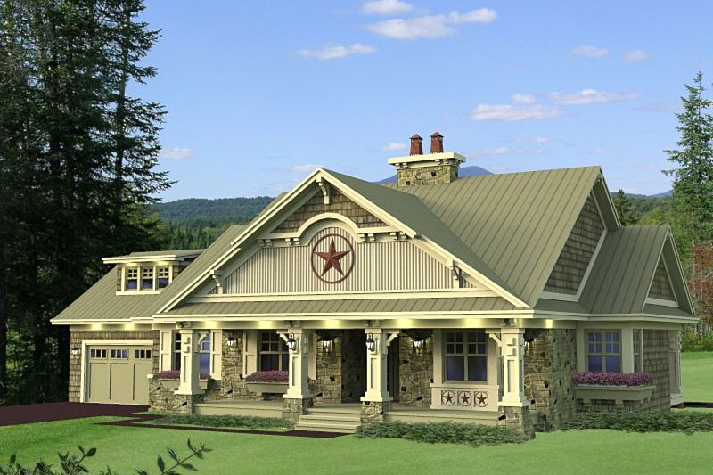 Dream House Plan - Craftsman style, bungalow design, elevation