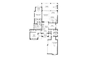 Floor Plan - Main Floor for Mediterranean House Plan #930-449 - 3 bed, 3.5 bath