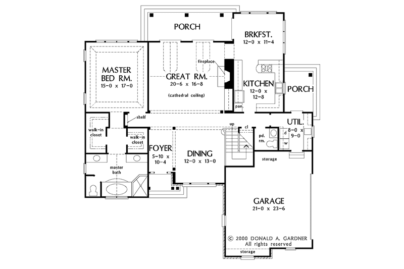 Home Plan - Floor Plan - Main Floor for Country House Plan #929-636 - 3 bed, 2.5 bath