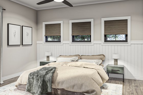 Interior - Master Bedroom for Farmhouse House Plan #455-208 - 2 bed, 2 bath