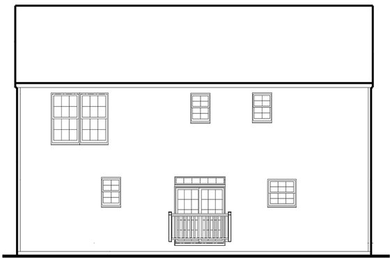 Exterior - Rear Elevation for Traditional House Plan #1053-76 - 3 bed, 2.5 bath