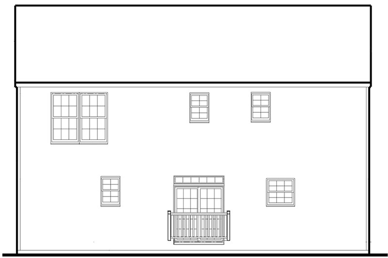 House Blueprint - Exterior - Rear Elevation for Traditional House Plan #1053-76 - 3 bed, 2.5 bath
