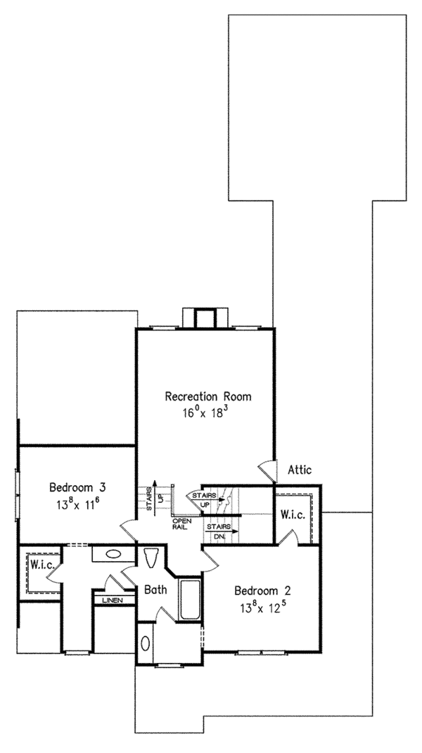 House Plan Design - Country Floor Plan - Upper Floor Plan #927-319