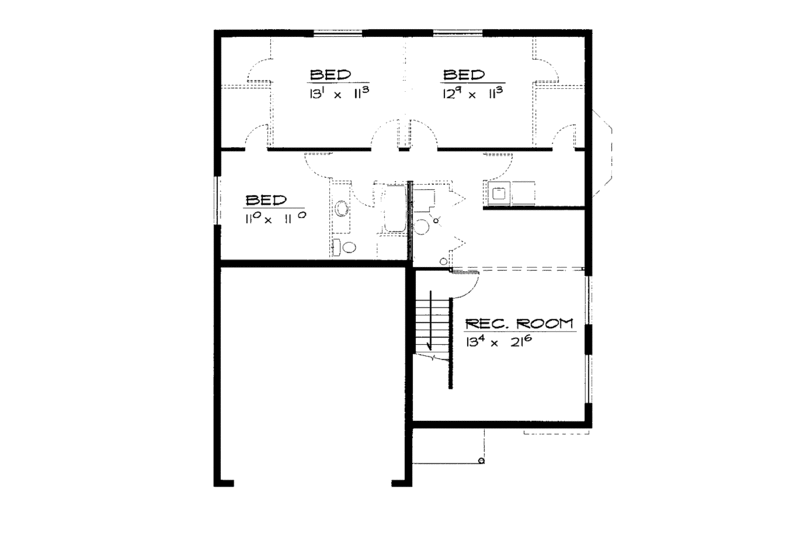 Home Plan - Traditional Floor Plan - Lower Floor Plan #308-248
