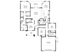 Floor Plan - Main Floor for Mediterranean House Plan #938-81 - 4 bed, 3 bath