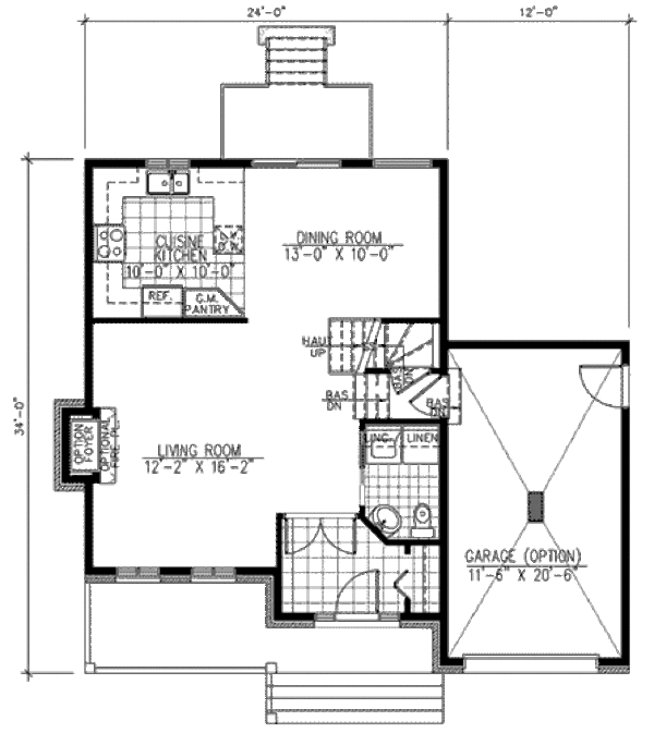 European Floor Plan - Main Floor Plan #138-229