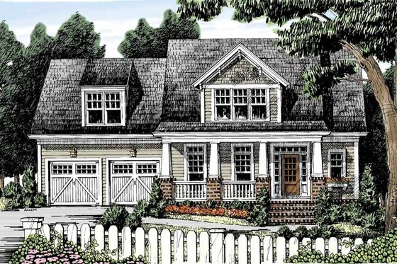 Exterior - Front Elevation 3 for Craftsman House Plan #927-887 - 3 bed, 2.5 bath