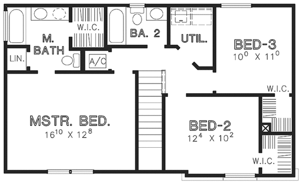 House Blueprint - Country Floor Plan - Upper Floor Plan #472-435