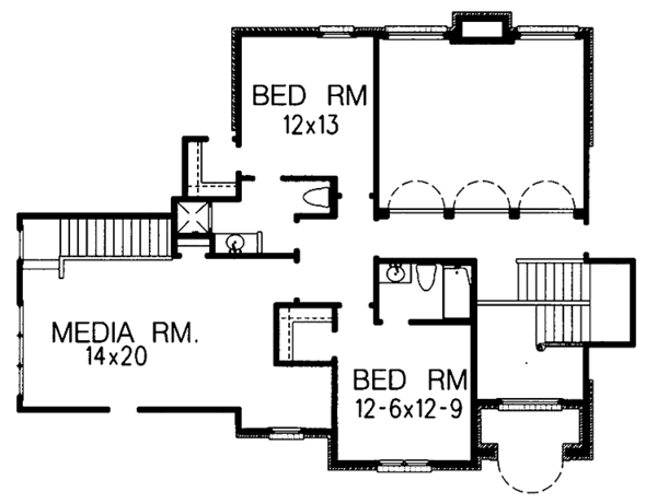 Home Plan - Traditional Floor Plan - Upper Floor Plan #15-367