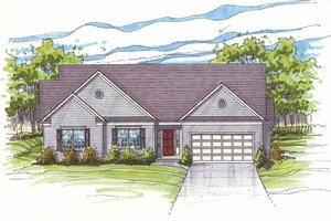 House Blueprint - Traditional Exterior - Front Elevation Plan #435-16