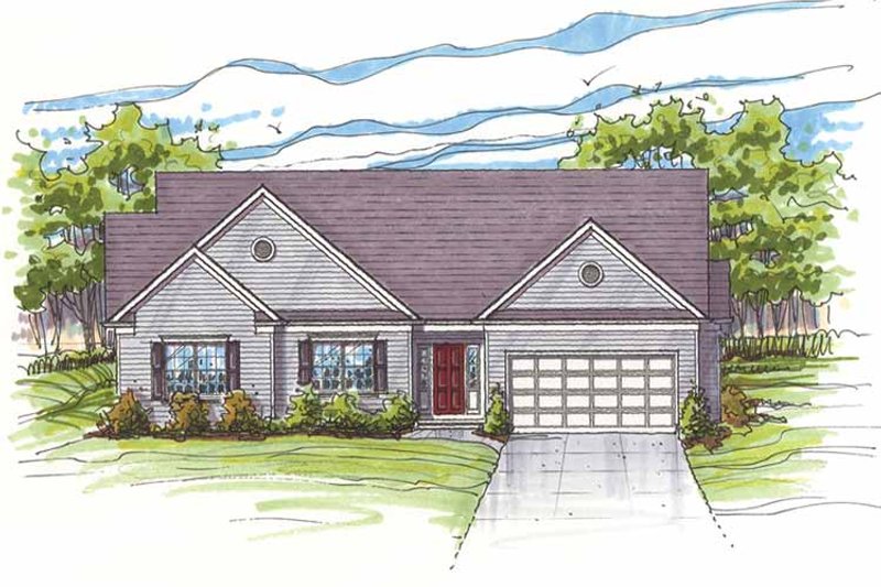 Dream House Plan - Traditional Exterior - Front Elevation Plan #435-16