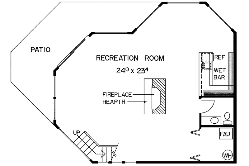 Home Plan - Floor Plan - Lower Floor for Contemporary House Plan #60-844 - 3 bed, 2.5 bath