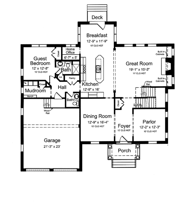 Architectural House Design - Classical Floor Plan - Main Floor Plan #46-823