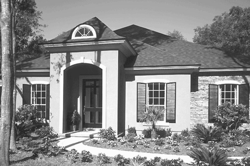 Architectural House Design - Mediterranean Exterior - Front Elevation Plan #417-747
