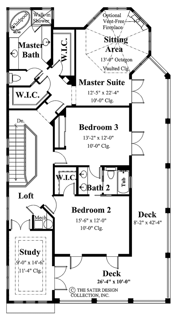 House Blueprint - Country Floor Plan - Upper Floor Plan #930-140