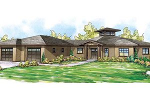 Ranch Exterior - Front Elevation Plan #124-864