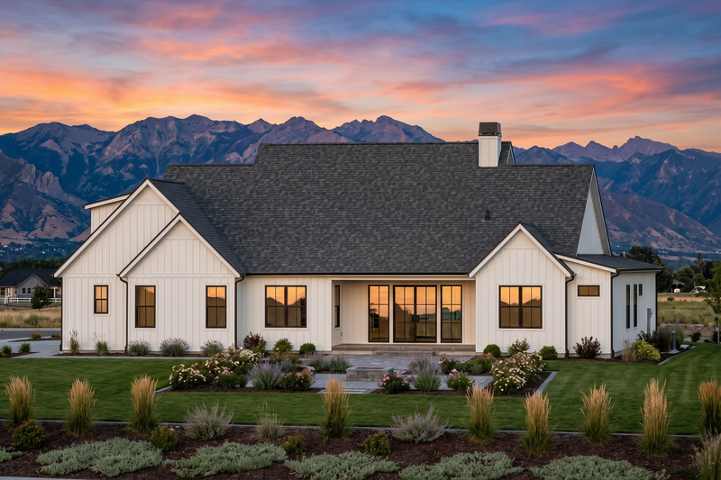 Architectural House Design - Exterior - Rear Elevation for Farmhouse House Plan #1096-215 - 4 bed, 3.5 bath