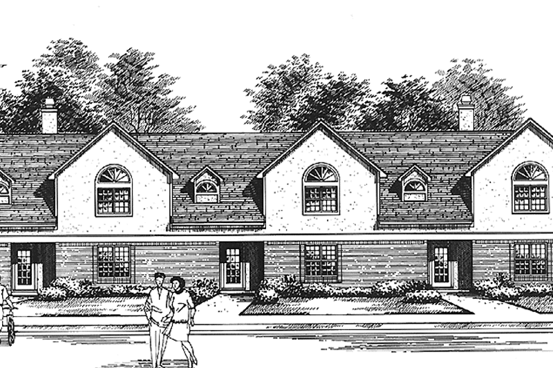 Home Plan - Exterior - Front Elevation 5 for Traditional House Plan #45-452 - 6 bed, 6 bath