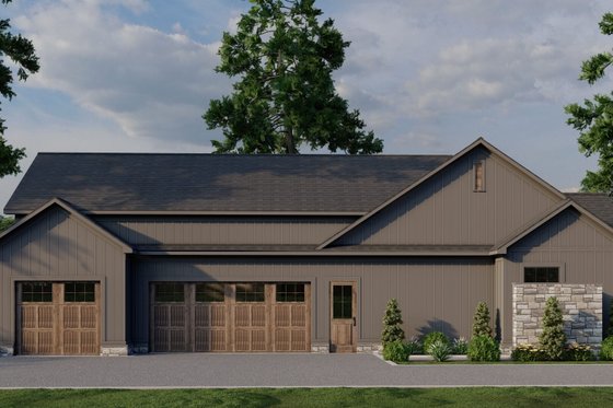 Exterior - Other Elevation 3 for Farmhouse House Plan #923-393 - 3 bed, 3.5 bath