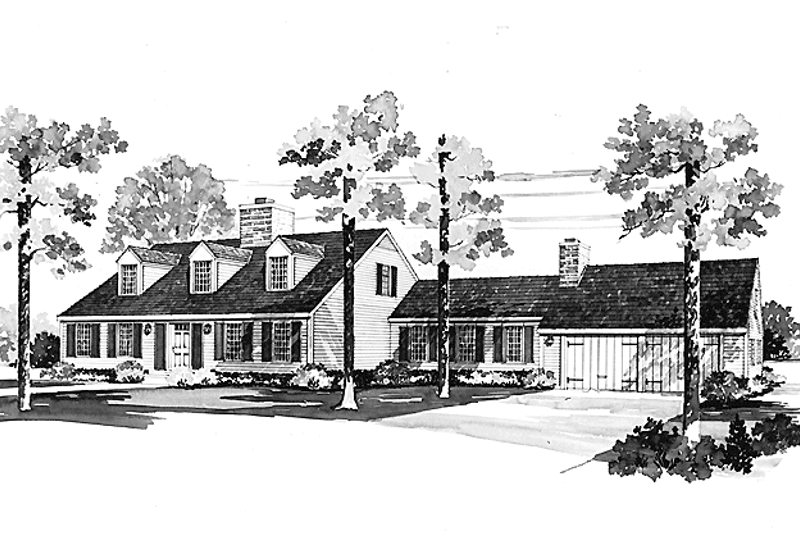 Architectural House Design - Colonial Exterior - Front Elevation Plan #72-623