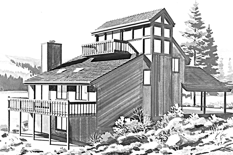 Home Plan - Prairie Exterior - Front Elevation Plan #320-1200