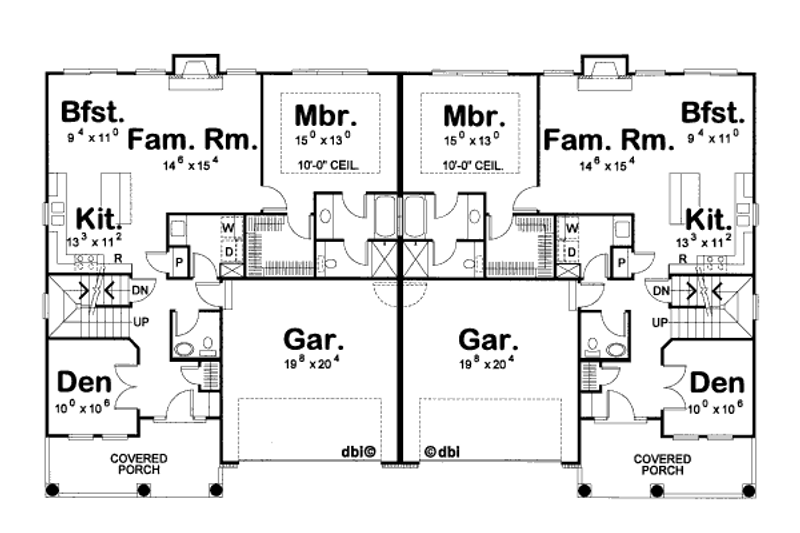 Home Plan - Floor Plan - Main Floor for Cottage House Plan #20-1267 - 3 bed, 2.5 bath