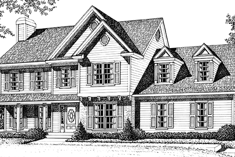 Dream House Plan - Country Exterior - Front Elevation Plan #1037-26