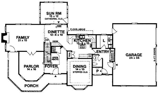 Home Plan - Country Floor Plan - Main Floor Plan #328-264