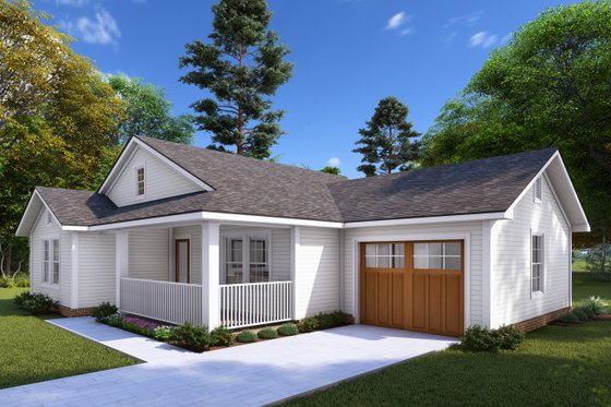 Exterior - Other Elevation 1 for Cottage House Plan #513-2261 - 2 bed, 2 bath