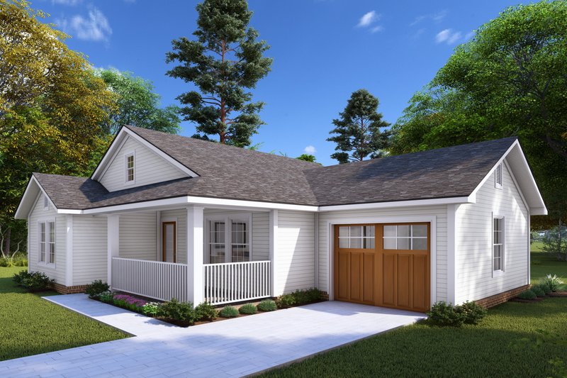 Architectural House Design - Exterior - Other Elevation 1 for Cottage House Plan #513-2261 - 2 bed, 2 bath