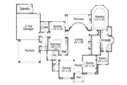 European Style House Plan - 4 Beds 3.5 Baths 4146 Sq/Ft Plan #411-195 
