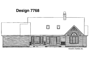Exterior - Rear Elevation for Country House Plan #929-425 - 3 bed, 2.5 bath